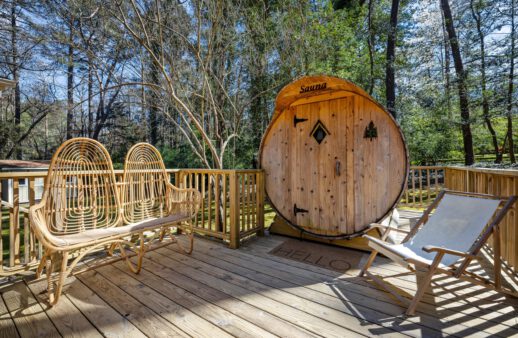 sauna z zewnątrz